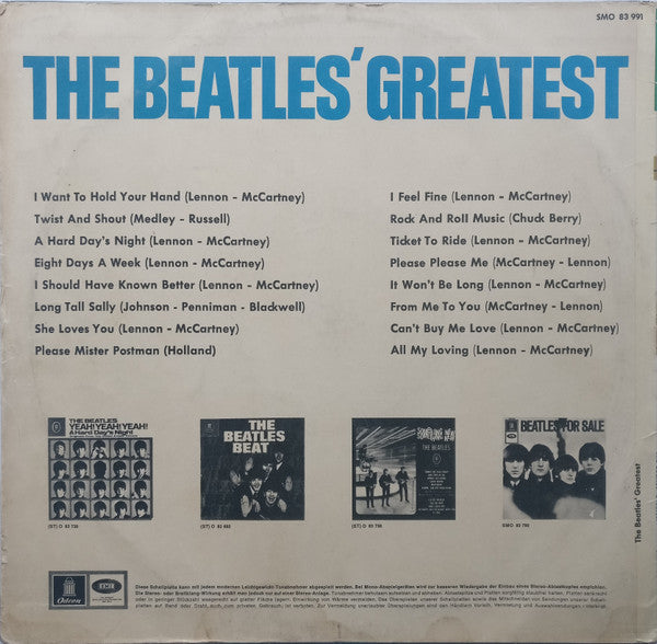 The Beatles : The Beatles' Greatest (LP, Comp)
