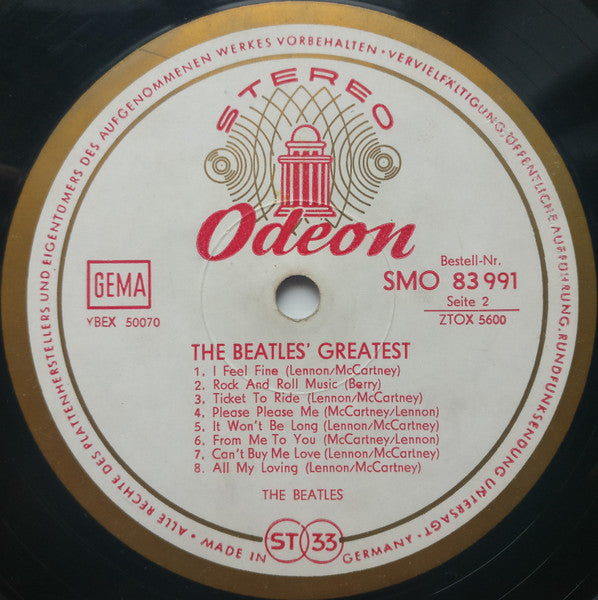 The Beatles : The Beatles' Greatest (LP, Comp)