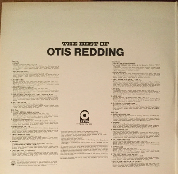 Otis Redding : The Best Of Otis Redding (2xLP, Comp, Gat)