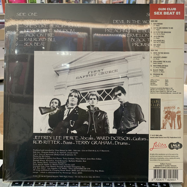 The Gun Club : Sex Beat 81 (LP, Album, RSD, Ltd, RE, Yel)