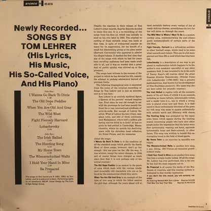 Tom Lehrer : Songs By Tom Lehrer (LP, Album, RE, Jac)