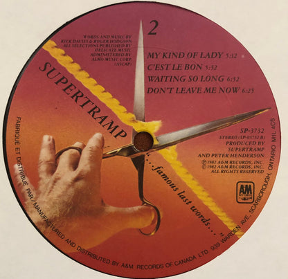 Supertramp : "...Famous Last Words..." (LP, Album)