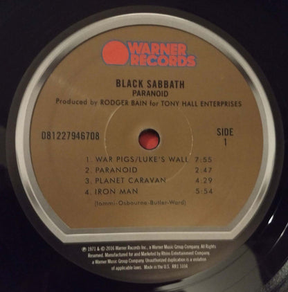 Black Sabbath : Paranoid (LP, Album, RE, RM, Gat)