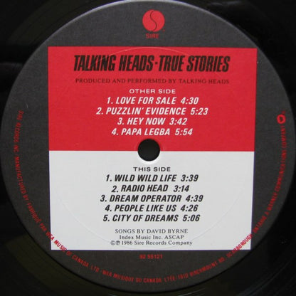 Talking Heads : True Stories (LP, Album)