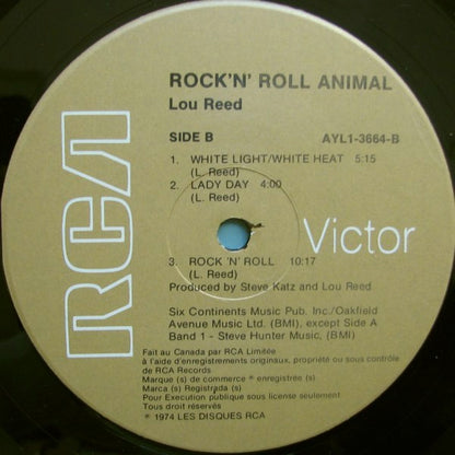 Lou Reed : Rock 'N' Roll Animal (LP, Album, RE)