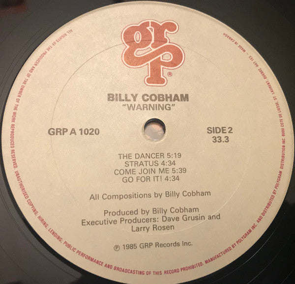 Billy Cobham : Warning (LP, Album)