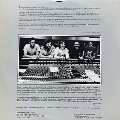 Billy Cobham : Warning (LP, Album)