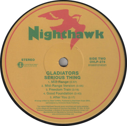 The Gladiators : Serious Thing (LP, Album, RE, RM, Gat)