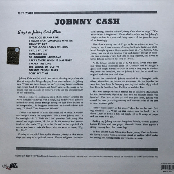 Johnny Cash : With His Hot And Blue Guitar (LP, Album, RE, S/Edition, Aud)