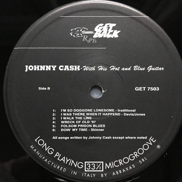Johnny Cash : With His Hot And Blue Guitar (LP, Album, RE, S/Edition, Aud)