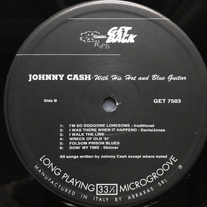 Johnny Cash : With His Hot And Blue Guitar (LP, Album, RE, S/Edition, Aud)