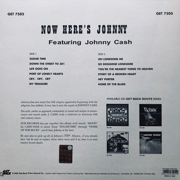 Johnny Cash : Now Here's Johnny Cash (LP, Album, RE, 180)