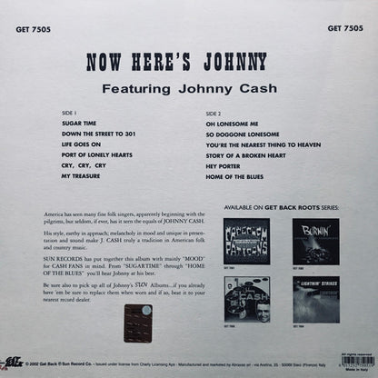 Johnny Cash : Now Here's Johnny Cash (LP, Album, RE, 180)