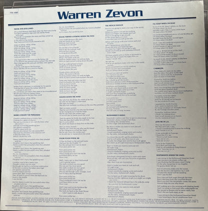 Warren Zevon : Warren Zevon (LP, Album)