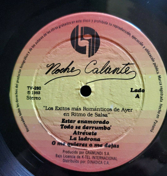 Noche Caliente : Los Exitos Mas Romanticos De Ayer En Ritmo De Salsa (LP, Album)