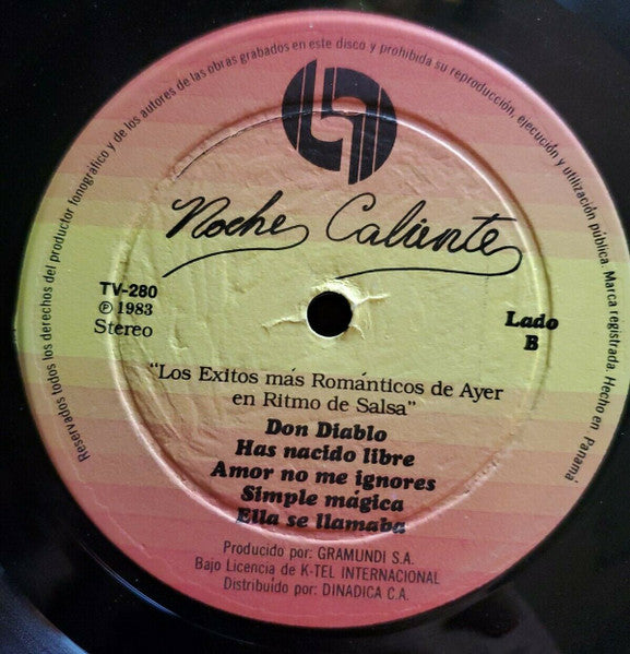 Noche Caliente : Los Exitos Mas Romanticos De Ayer En Ritmo De Salsa (LP, Album)