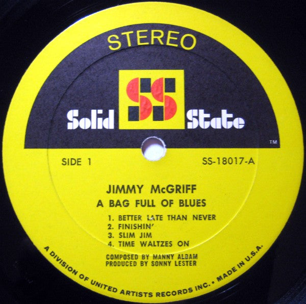 Jimmy McGriff : A Bag Full Of Blues (LP, Album, Bes)