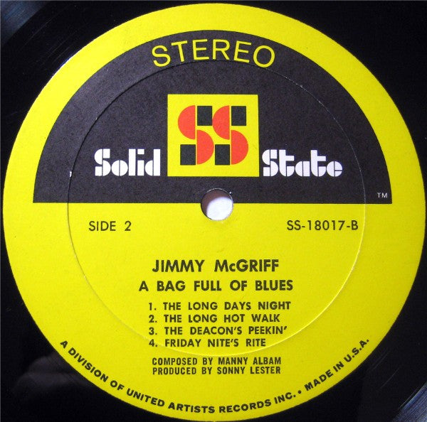 Jimmy McGriff : A Bag Full Of Blues (LP, Album, Bes)