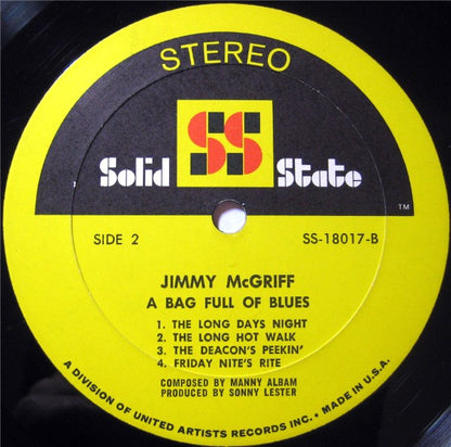 Jimmy McGriff : A Bag Full Of Blues (LP, Album, Bes)