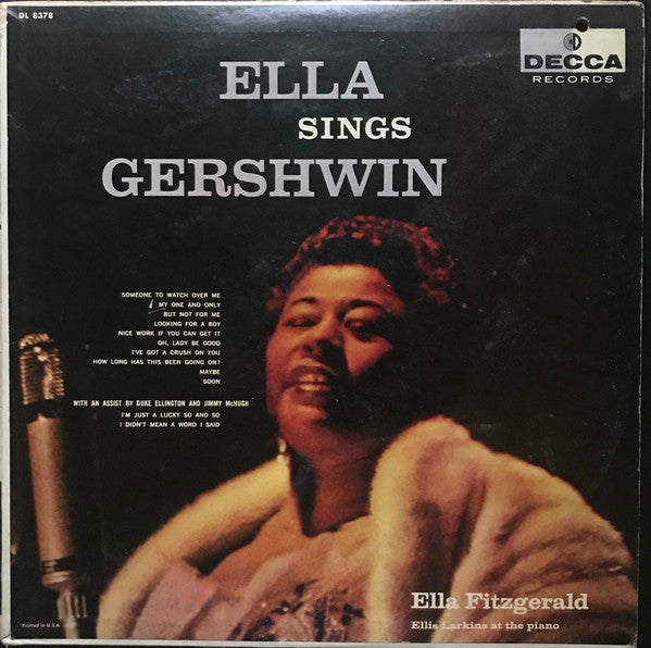 Ella Fitzgerald : Ella Sings Gershwin  (LP, Album, Mono)