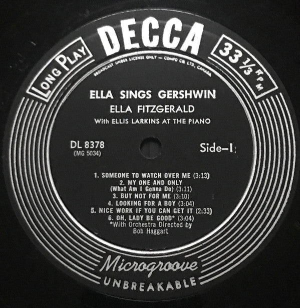 Ella Fitzgerald : Ella Sings Gershwin  (LP, Album, Mono)