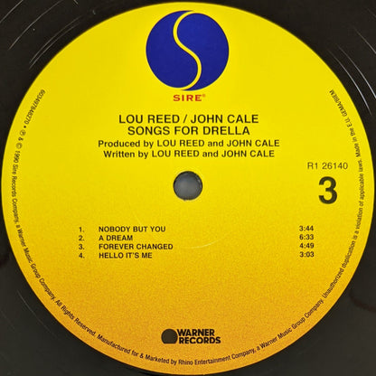 Lou Reed / John Cale : Songs For Drella (LP, 180 + LP, S/Sided, Etch, 180 + Album, RSD, Ltd)