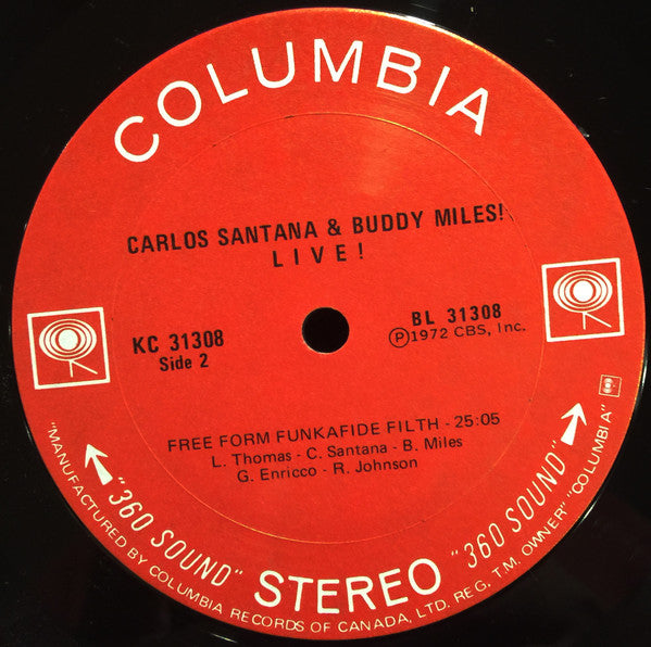 Carlos Santana & Buddy Miles : Carlos Santana & Buddy Miles! Live! (LP, Album, Uni)