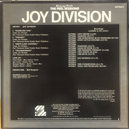 Joy Division : The Peel Sessions (12", EP)