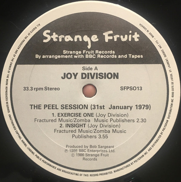 Joy Division : The Peel Sessions (12", EP)