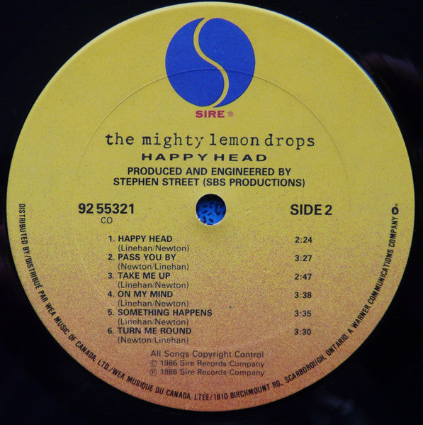 The Mighty Lemon Drops : Happy Head (LP, Album, Don)