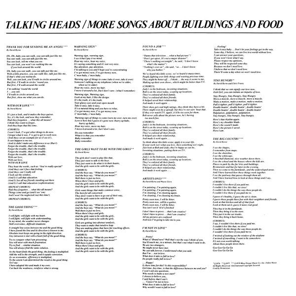 Talking Heads : More Songs About Buildings And Food (LP, Album, Ltd, RE, RP, Red)