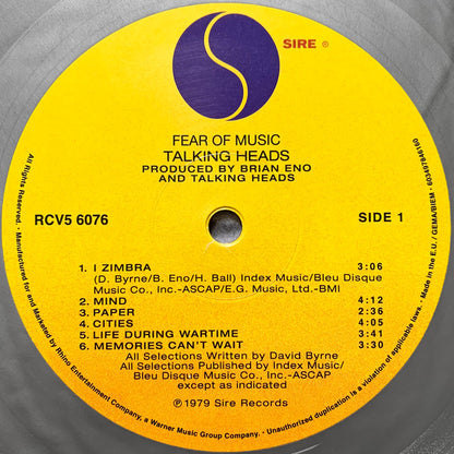 Talking Heads : Fear Of Music (LP, Album, Ltd, RE, RP, Sil)