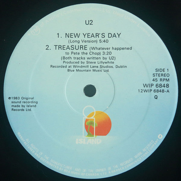 U2 : New Year's Day (Long Version) (12")