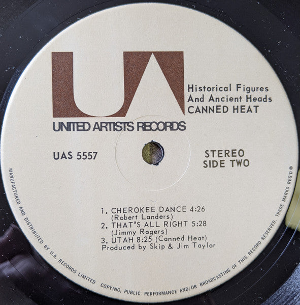 Canned Heat : Historical Figures And Ancient Heads (LP, Album)