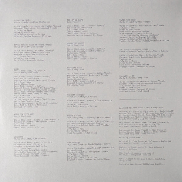 Chris Stapleton : Starting Over (2xLP, Album, 180)