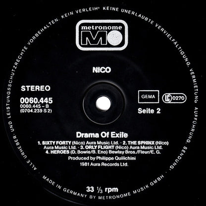 Nico (3) : Drama Of Exile (LP, Album)