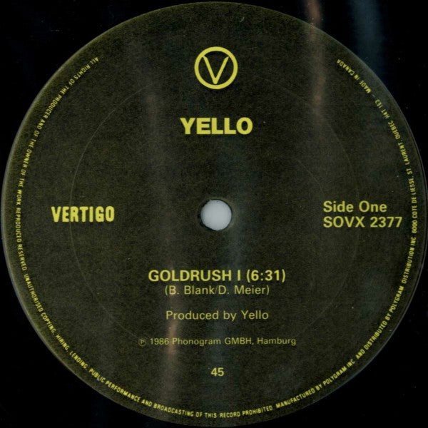 Yello : Goldrush (12", Single)