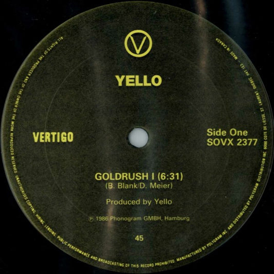 Yello : Goldrush (12", Single)