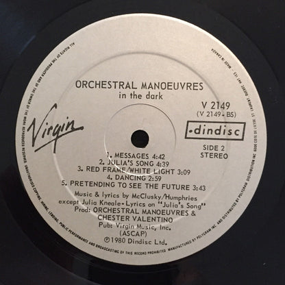 Orchestral Manoeuvres In The Dark : Orchestral Manoeuvres In The Dark (LP, Album, Qua)