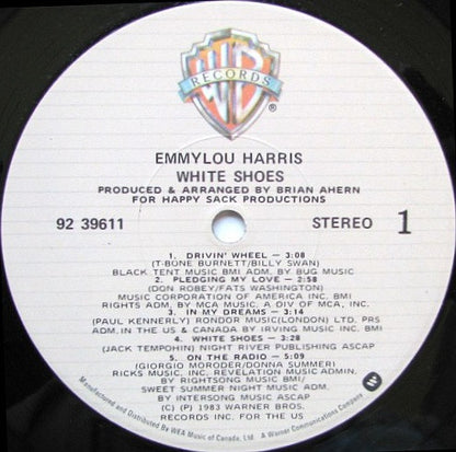 Emmylou Harris : White Shoes (LP, Album)