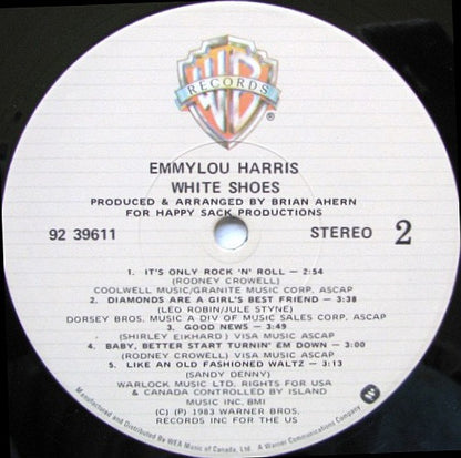 Emmylou Harris : White Shoes (LP, Album)