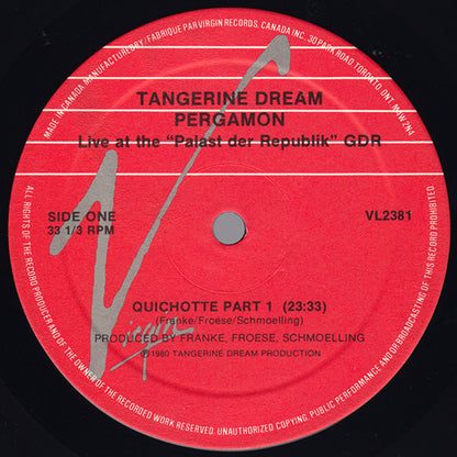 Tangerine Dream : Pergamon (Live At The »Palast Der Republik« GDR) (LP, Album, RE)