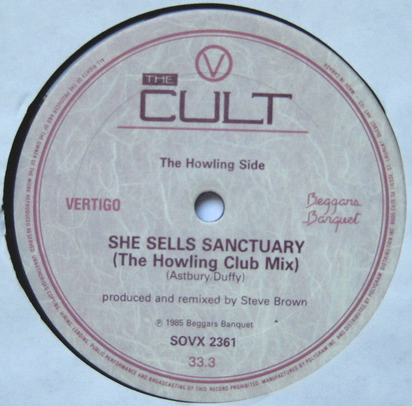 The Cult : She Sells Sanctuary (The Howling Mix) (12")