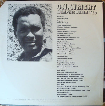 O.V. Wright : Memphis Unlimited (LP, Album, San)