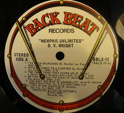 O.V. Wright : Memphis Unlimited (LP, Album, San)