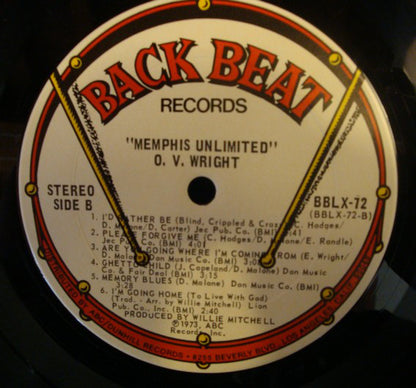 O.V. Wright : Memphis Unlimited (LP, Album, San)