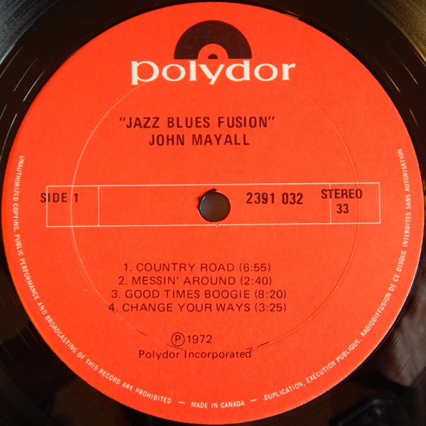 John Mayall : Jazz Blues Fusion (LP, Album)