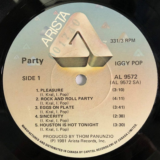 Iggy Pop : Party (LP, Album)