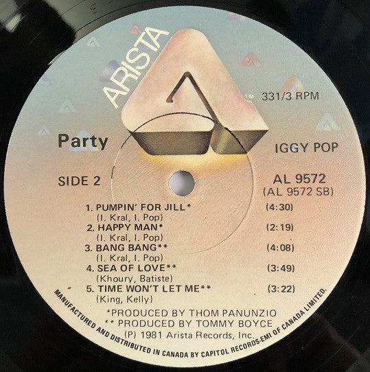 Iggy Pop : Party (LP, Album)