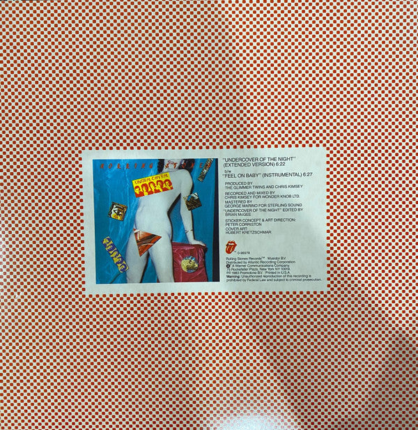 The Rolling Stones : Undercover Of The Night (Extended Version) (12", All)